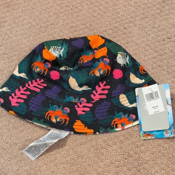 Disney Parks Little Mermaid Reversible Unisex Bucket Hat NWT - Picture 1 of 4